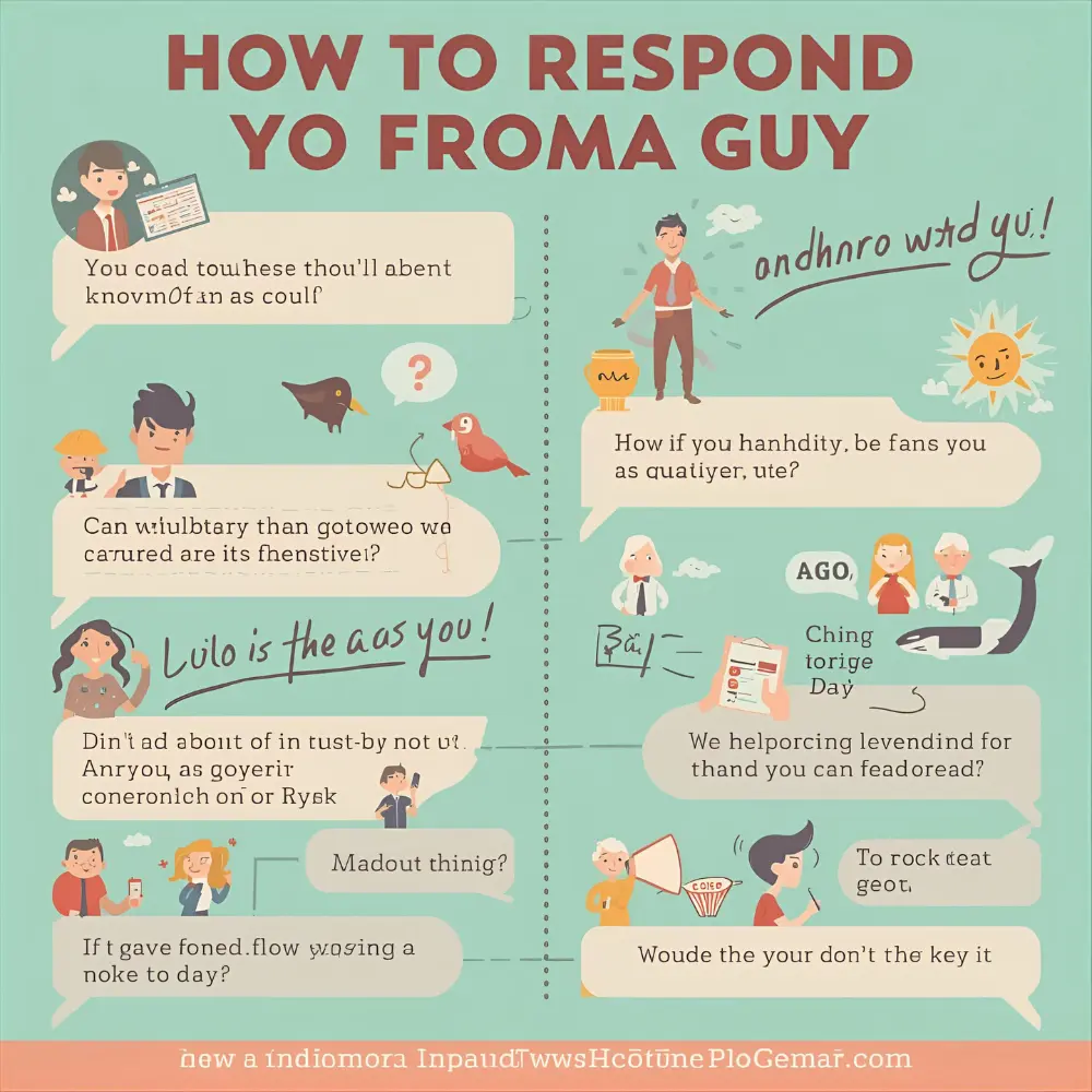 Idiomatic Ways to Say How to Respond to Yo from a Guy