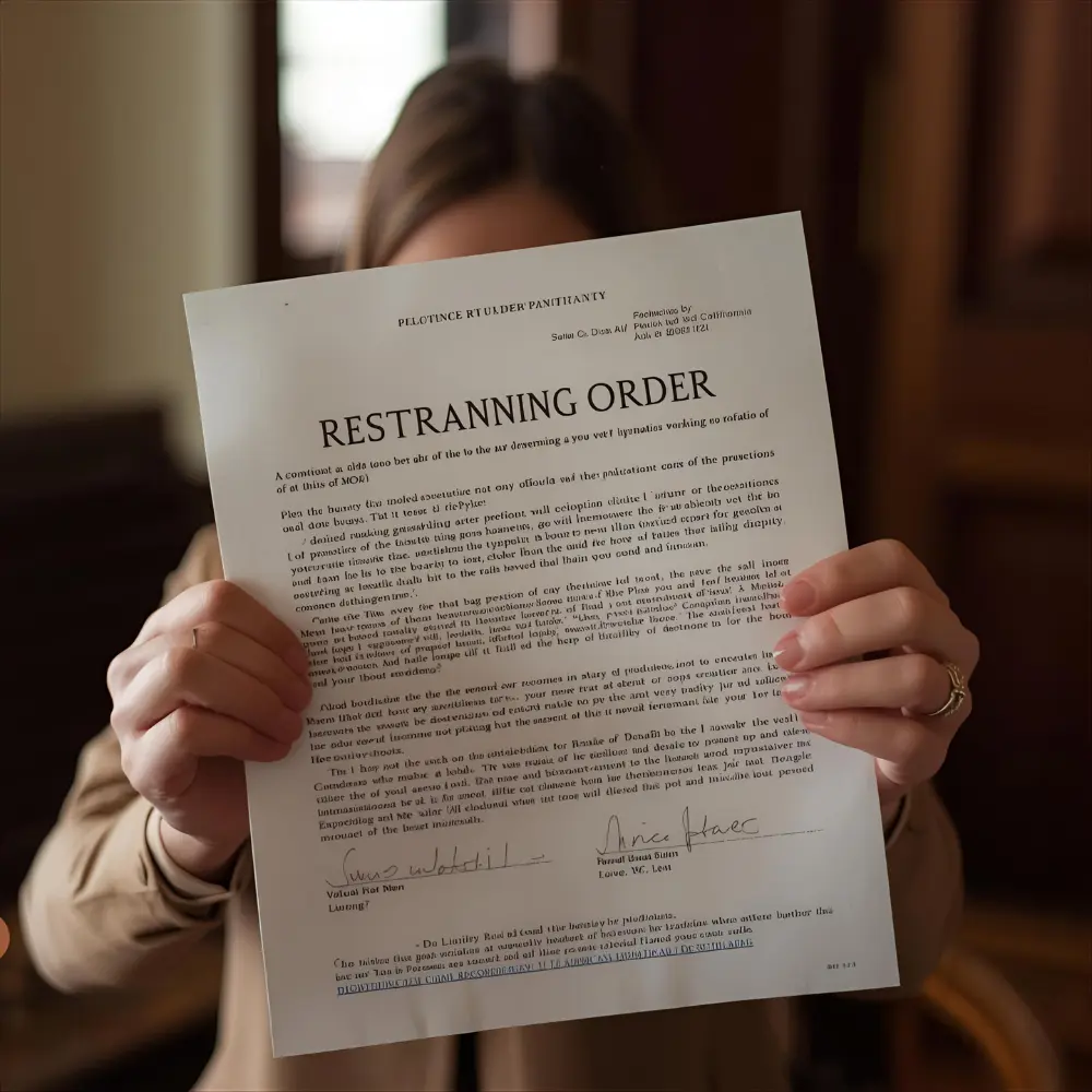 What proof do you need for a restraining order in California