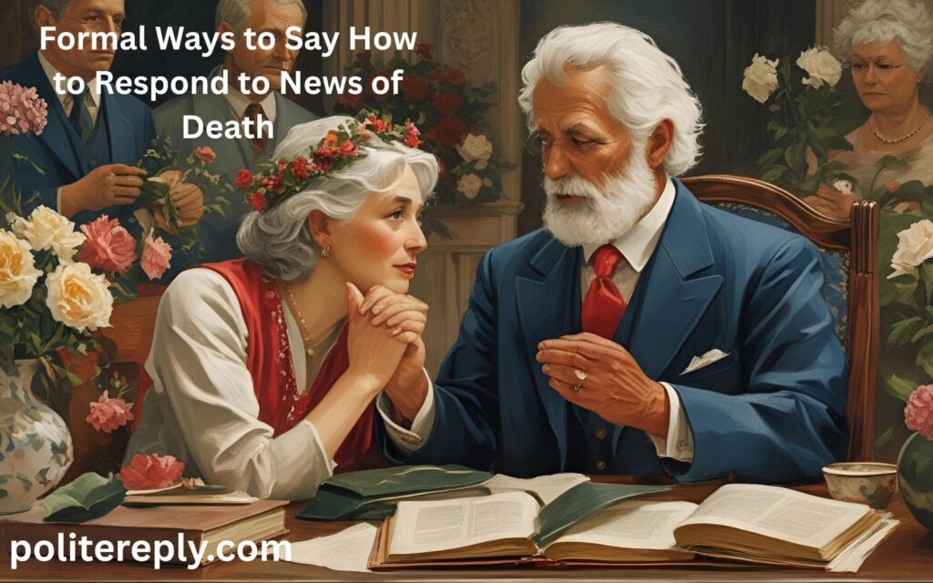 Formal Ways to Say How to Respond to News of Death