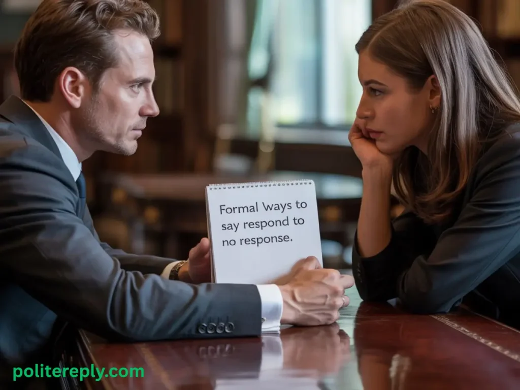 Formal Ways to Say Respond to No Response