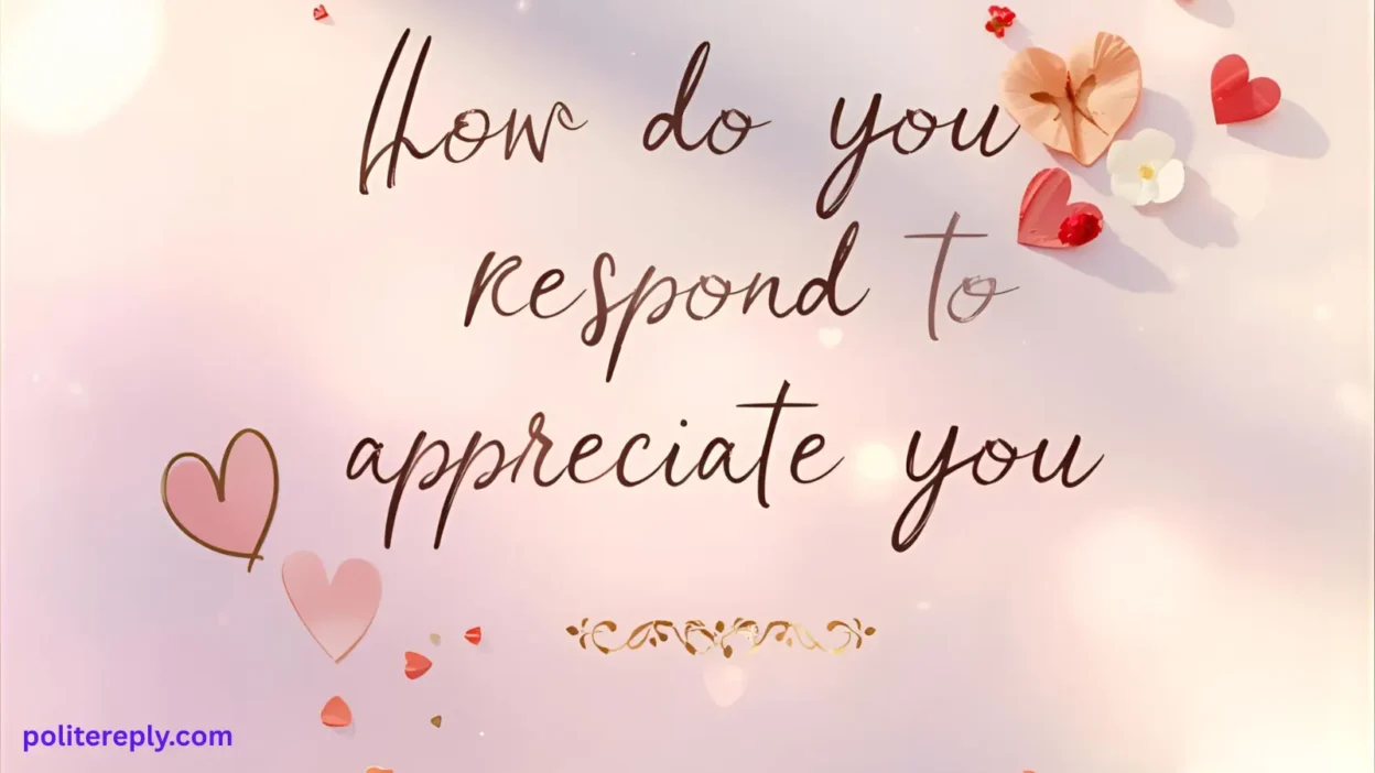 How Do You Respond to I Appreciate You