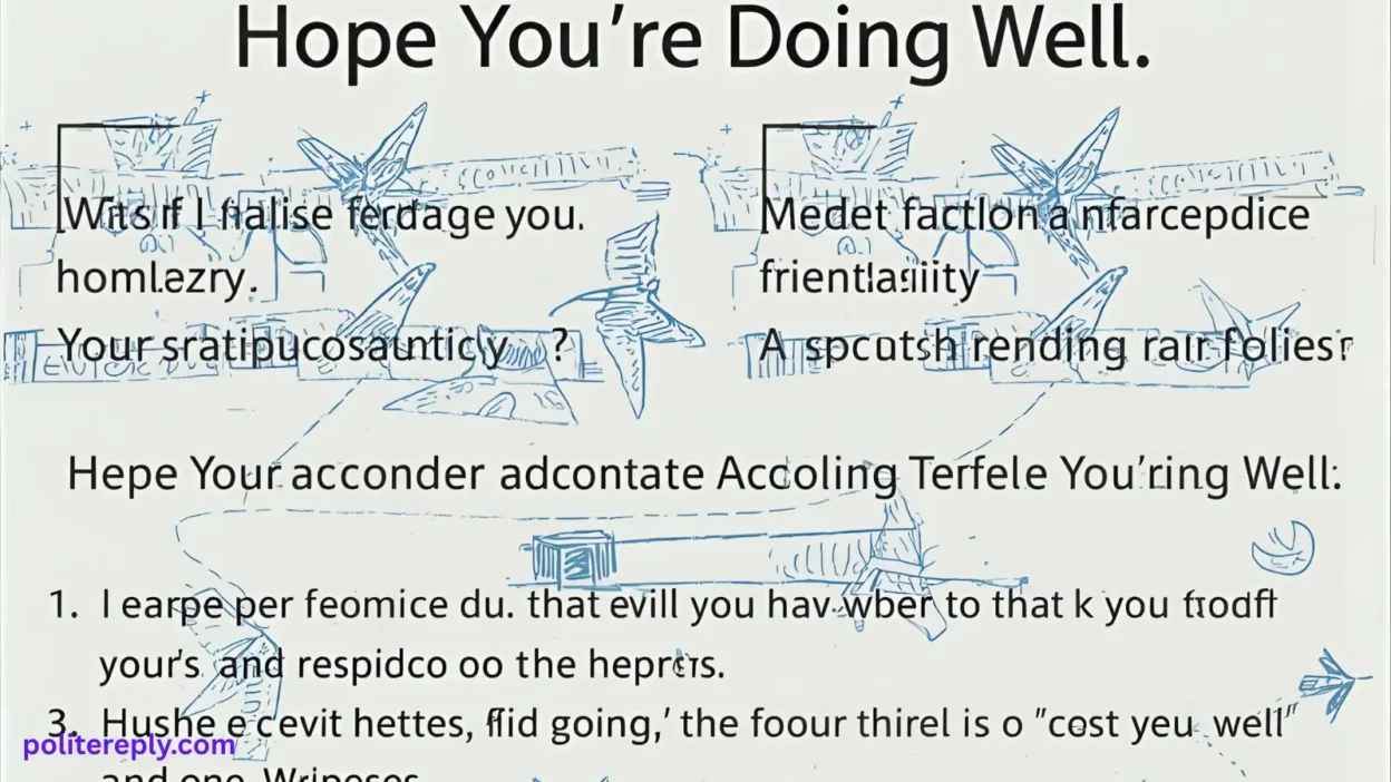 How to Respond to Hope You're Doing Well