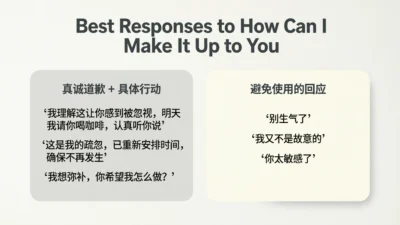 Best Responses to How Can I Make It Up to You