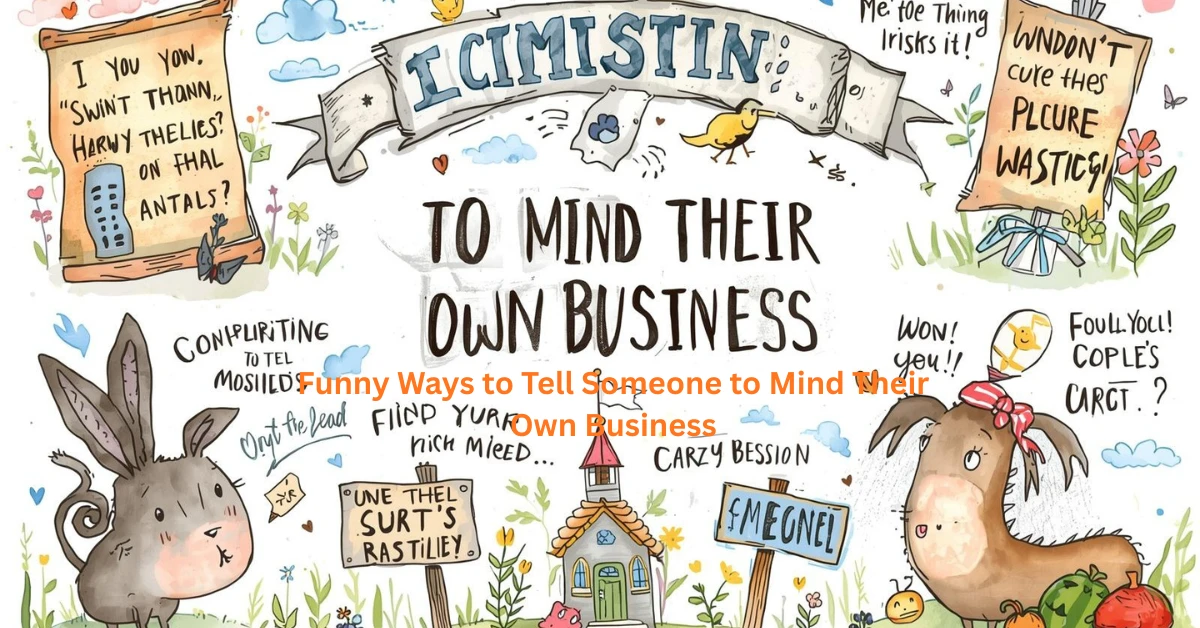 Funny Ways to Tell Someone to Mind Their Own Business